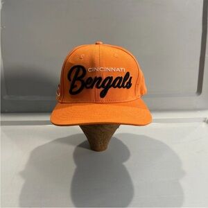 Y2K Cincinnati Bengals Pro Model NFL Wool Blend SnapBack Hat Orange Embroidered